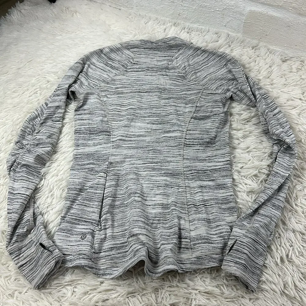 Lululemon Runderful Long Sleeve Space Dye Camo White Silver Spoon / Silver Spoon